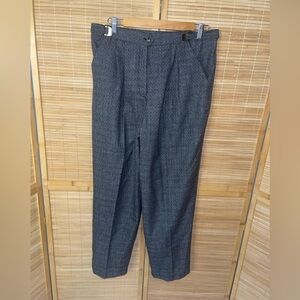 Vintage Counterparts Petites black white patterned slacks trousers pants size 14